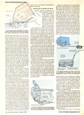 Déle mantenimiento a la transmisión automática - Agosto 1986