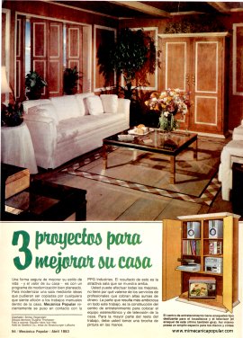 3 proyectos para mejorar su casa - Abril 1983
