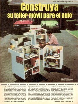 Construya su taller móvil para el auto - Enero 1982