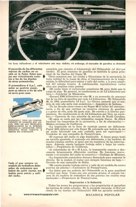 Informe de los dueños: Oldsmobile 1958 - Agosto 1958