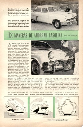 12 Maneras de Ahorrar Gasolina - Agosto 1953