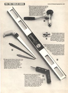 20 herramientas prácticas para trabajar madera - Febrero 1986