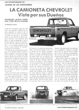 Informe de los dueños: Camioneta Chevrolet Luv -Junio 1974