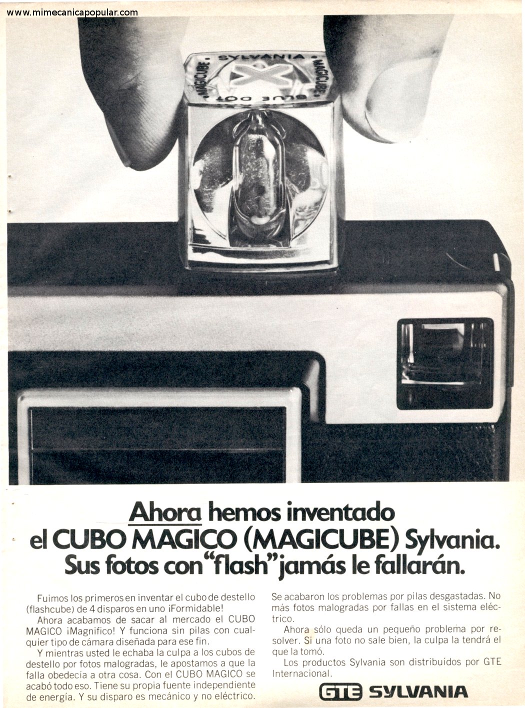 Publicidad - Cubo Mágico Sylvania - Julio 1971