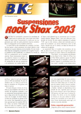 Mountain Bike - Suspensiones Rock Shox 2003 - Noviembre 2002