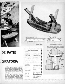 Mesa de Patio con Bandeja Giratoria - Octubre 1964