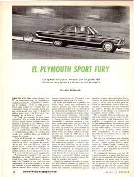 El Plymouth Sport Fury -Mayo 1966