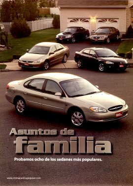 Probamos ocho de los sedanes más populares -Enero 2003