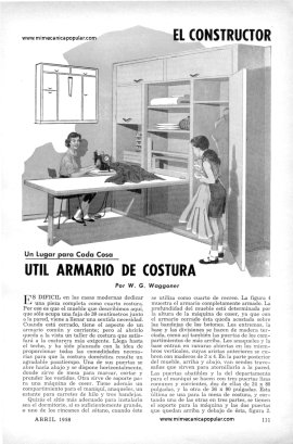 Útil Armario de Costura - Abril 1958