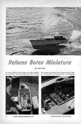Veloces Botes Miniatura -Septiembre 1956