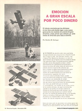 Emoción a gran escala -Aeromodelismo - Noviembre 1973