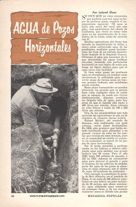 Agua de Pozos Horizontales - Mayo 1957