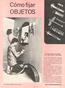 Cómo fijar objetos a la pared - Diciembre 1976