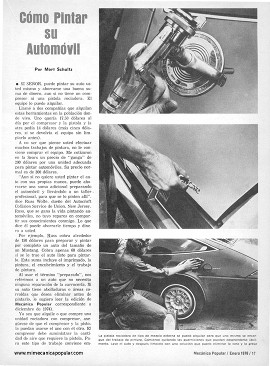 Cómo Pintar su Automóvil - Enero 1976