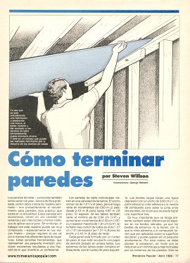 Cómo terminar paredes - Abril 1986