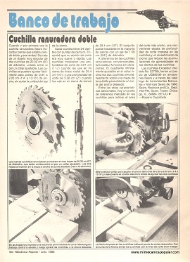 Banco de trabajo: Cuchilla ranuradora doble - Julio 1986