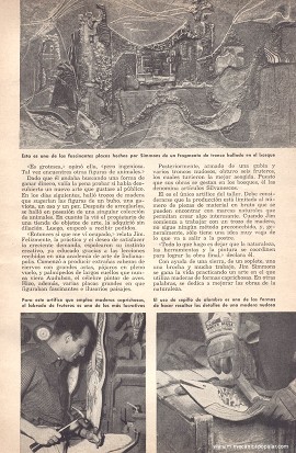 Esculturas en madera creadas al azar - Abril 1957