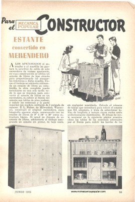 Estante Convertido en Merendero - Junio 1953