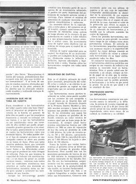 Herramientas Una Buena Inversión - Febrero 1976