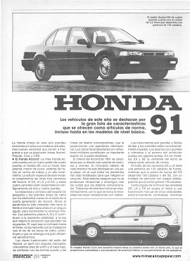 Honda de 1991 - Febrero 1991