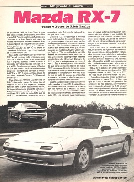 MP prueba el Mazda RX-7 -Febrero 1986