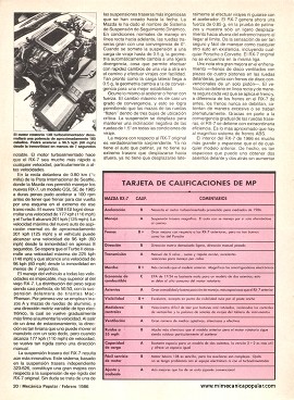 MP prueba el Mazda RX-7 -Febrero 1986