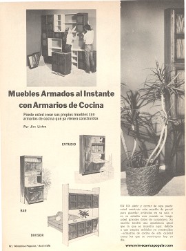 Muebles Armados al Instante con Armarios de Cocina - Abril 1976