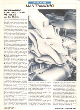 Revisando los líquidos vitales del automóvil - Abril 1994