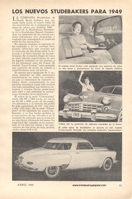 Los Studebakers para 1949 - Abril 1949