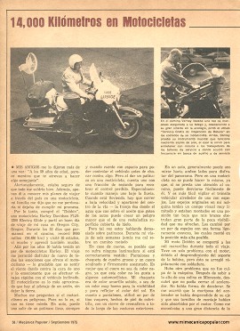 14,000 Kilómetros en Motocicletas - Septiembre 1975