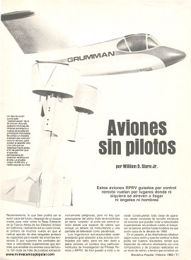 Aviones sin pilotos - Febrero 1980