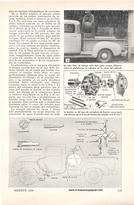 BOMBA DE INCENDIO sobre camión de reparto - Agosto 1954