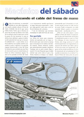 Mecánico del sábado -Reemplazando el cable del freno de mano - Mayo 2000