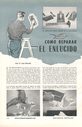 Cómo Reparar el Enlucido - Noviembre 1955