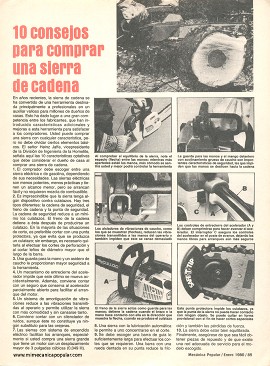 10 consejos para comprar una sierra de cadena - Enero 1980