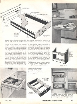 Disponga de más Espacio en su Cocina para Almacenar Utensilios - Abril 1969