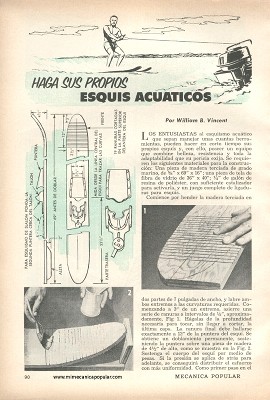 Haga Sus Propios Esquis Acuáticos - Mayo 1960