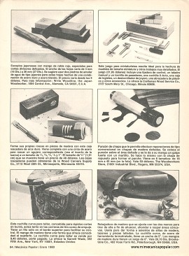 12 herramientas para trabajar madera - Enero 1980
