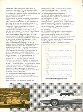 Informe de los Dueños: Ford Thunderbird 1970 - Noviembre 1970
