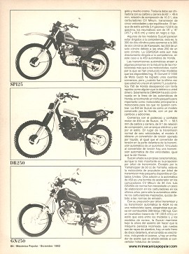 Nuevas motos de Suzuki - Diciembre 1982
