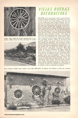 Viejas Ruedas de Carreta Decorativas - Mayo 1957