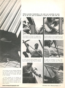 Una manera económica de poner techo a su patio - Noviembre 1970