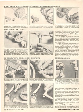 Cómo trabajar con tuberías plásticas - Abril 1980