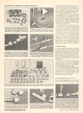 Cómo trabajar con tuberías plásticas - Abril 1980