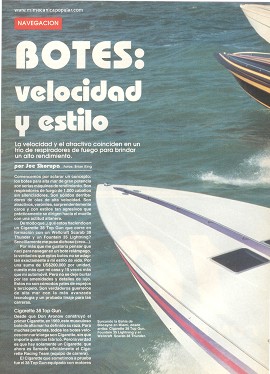 En MP comparamos tres veloces y atractivos botes de alto rendimiento - Agosto 1992
