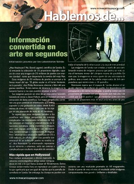 Información convertida en arte en segundos - Octubre 2001
