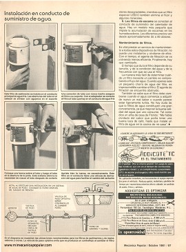 Instale su filtro de agua - Octubre 1981