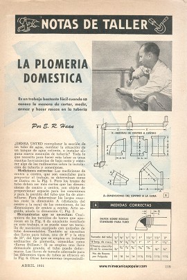 La Plomería Domestica - Abril 1951