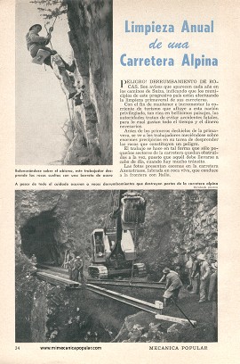 Limpieza Anual de una Carretera Alpina - Agosto 1956