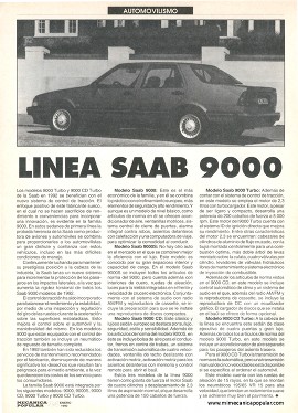 Línea Saab 9000 - Enero 1992